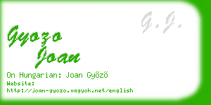gyozo joan business card